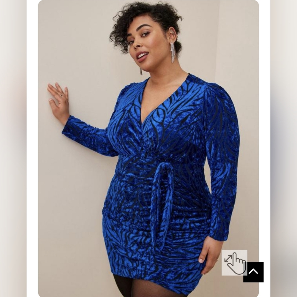 Blue Velvet Party Dress